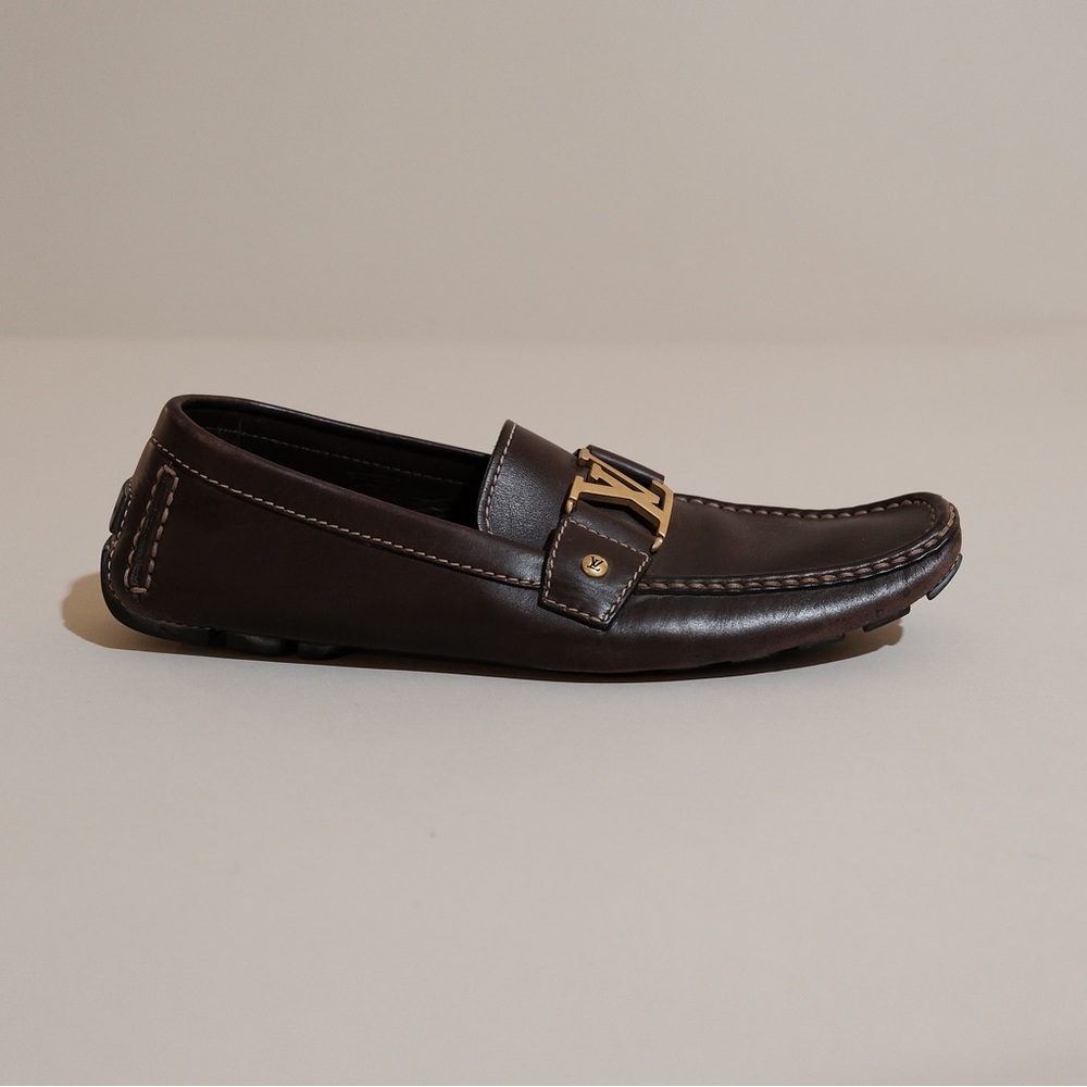 Louis Vuitton Monte Carlo Loafer Brown/Gold LV Size 10